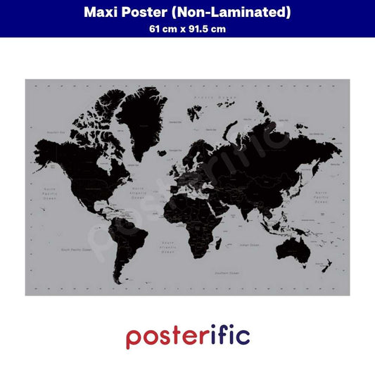 [READY STOCK] World Map (Contemporary) - Poster (61 cm x 91.5 cm)