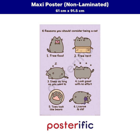 [READY STOCK] Pusheen (Reasons To Be A Cat) - Poster (61 cm x 91.5 cm)
