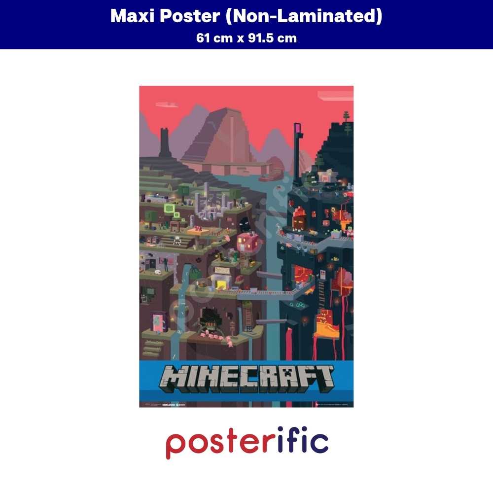 [READY STOCK] Minecraft World - Poster (61 cm x 91.5 cm)